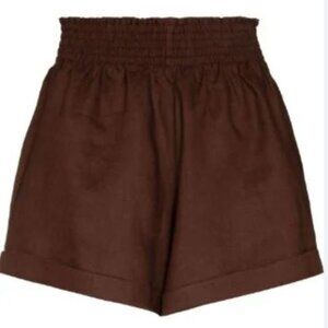 Reformation Nashville Linen Short in Cafe (Medium)